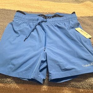 Calvin Klein Men's Athletic Shorts in Sky Blue